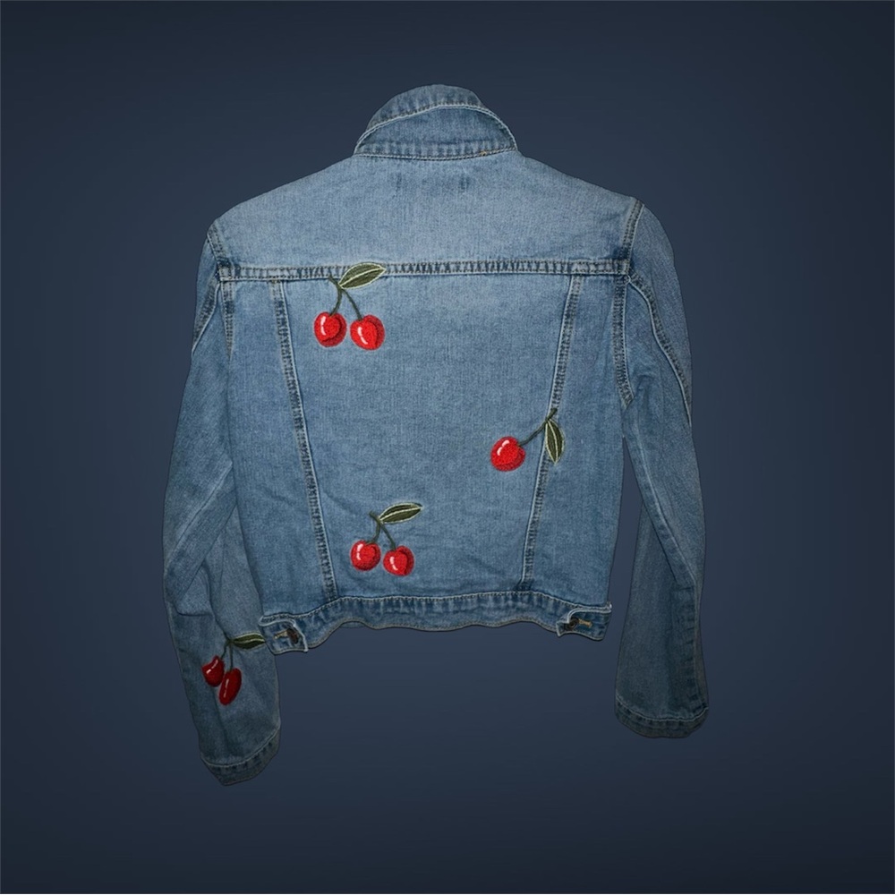 F21 Jacket with Red Cherries - Picture 3 of 7